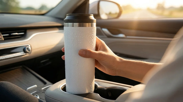 ICEWELL Can Cooler hält ein Getränk im Getränkehalter des Autos kühl