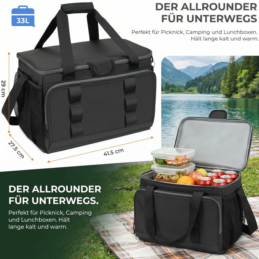 Lotus Kühltasche 33L – der Allrounder für unterwegs, mit Maßen – Ansicht 3