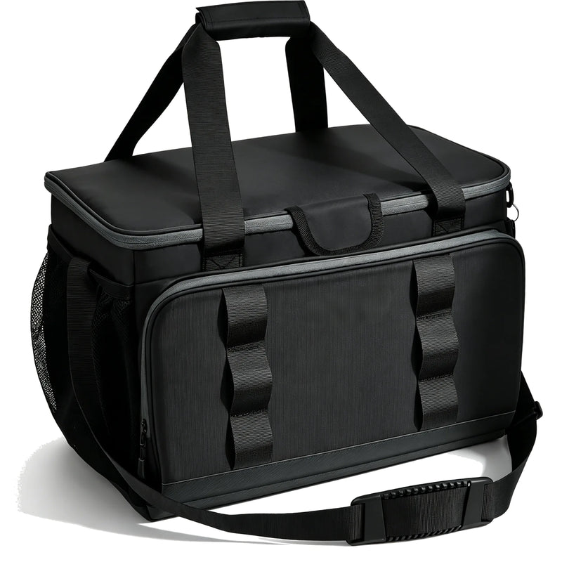 Lotus Kühltasche 33L Schwarz – Produktansicht mit Tragegurt und Schultergurt