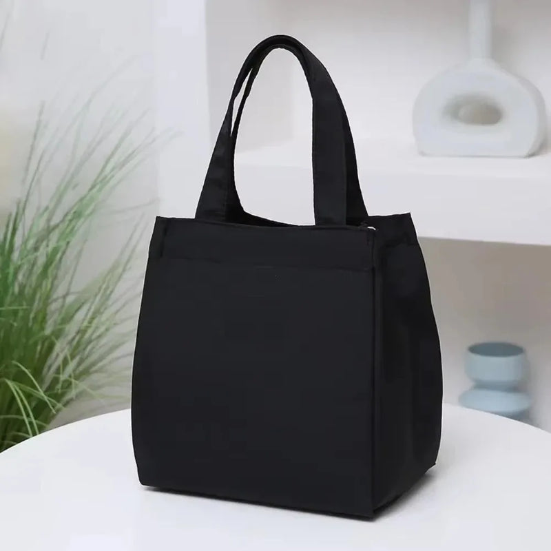 ICEWELL Lunch Bag Schwarz – isolierte Lunchtasche im Tote-Format