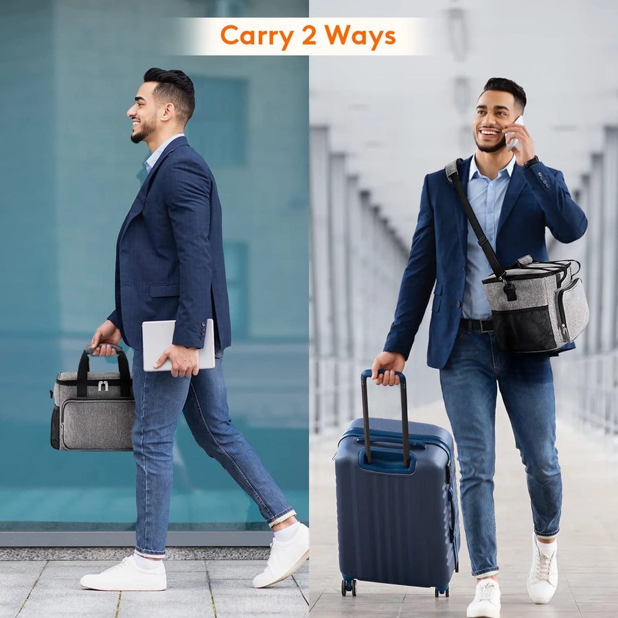Urban Lunchtasche – zwei Tragevarianten unterwegs – Ansicht 5