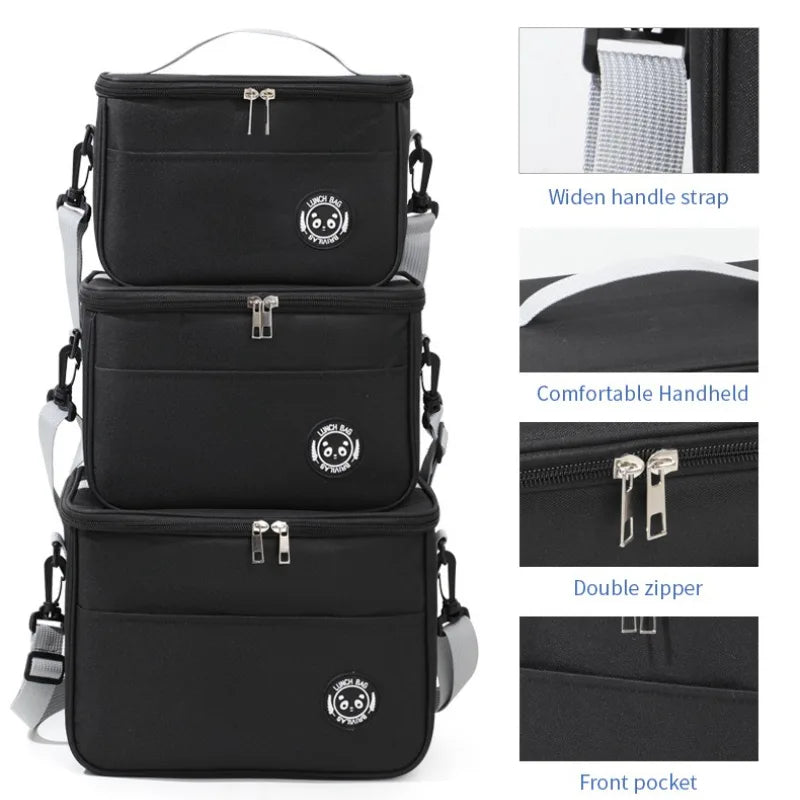 Nordic Lunchtasche – Details Griff, Reißverschluss, Fronttasche – Ansicht 6