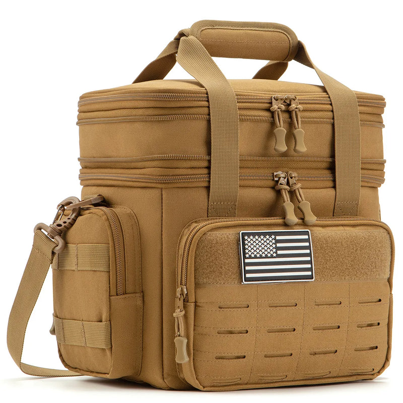 Ranger Taktische Lunchtasche Khaki – Frontansicht mit MOLLE-System