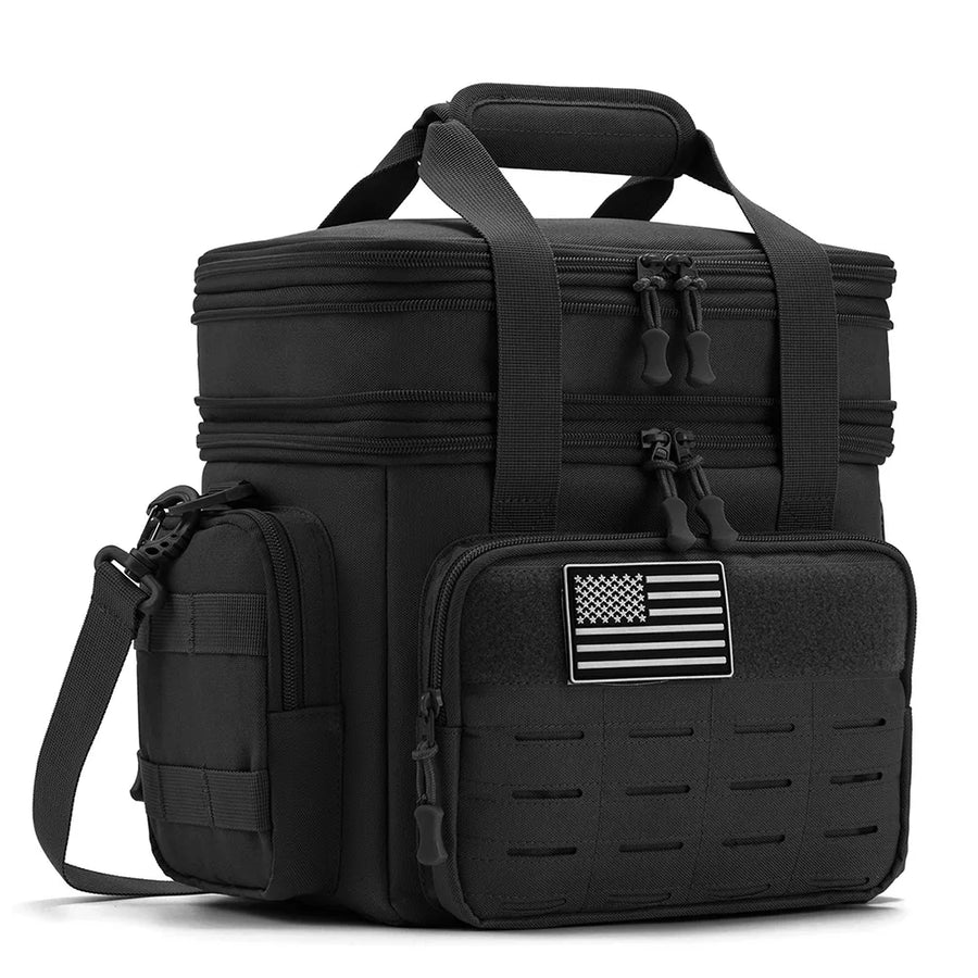 Ranger Taktische Lunchtasche Schwarz – Frontansicht – Ansicht 2